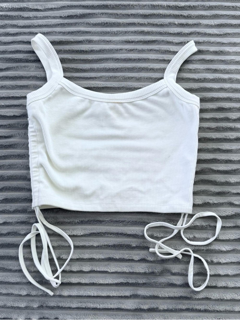 Tigermist White Ruched Halter Top